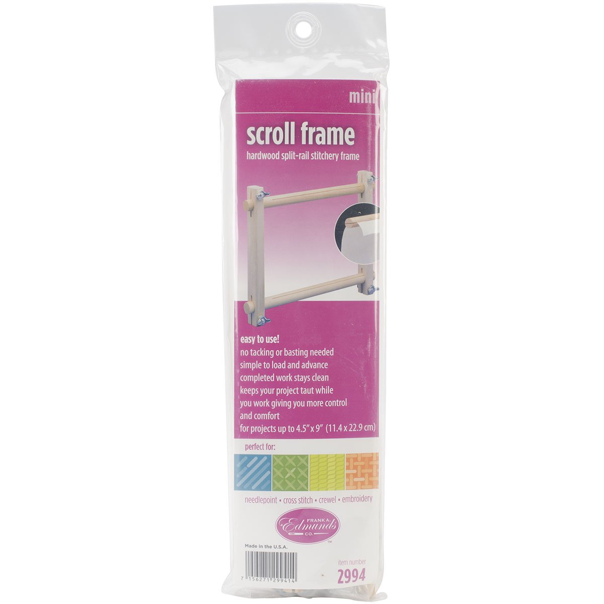 Edmunds 5 x 10-inch Split Rail Scroll Frame