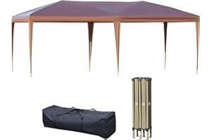 Outsunny 10' x 20' Pop Up Canopy Tent, Upgraded Heavy Duty Tents for Parties, Outdoor Instant Gazebo Sun Shade Shelter with Carry Bag, for Catering, Events, Wedding, Backyard BBQ, Coffee