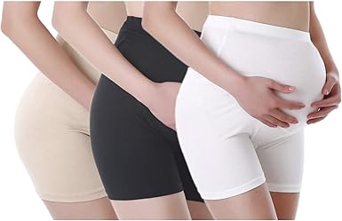 Maternity Shapewear Shorts High Waisted Mid Thigh Pregnancy Seamless Underwear Support Pregnant Belly Apricot At Amazon Women S Clothing Store