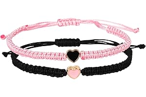 Personalized Couples Bracelets Couple Promise Relationship Bracelet Matching Heart Charm Bracelet for His and Her Couple Conn