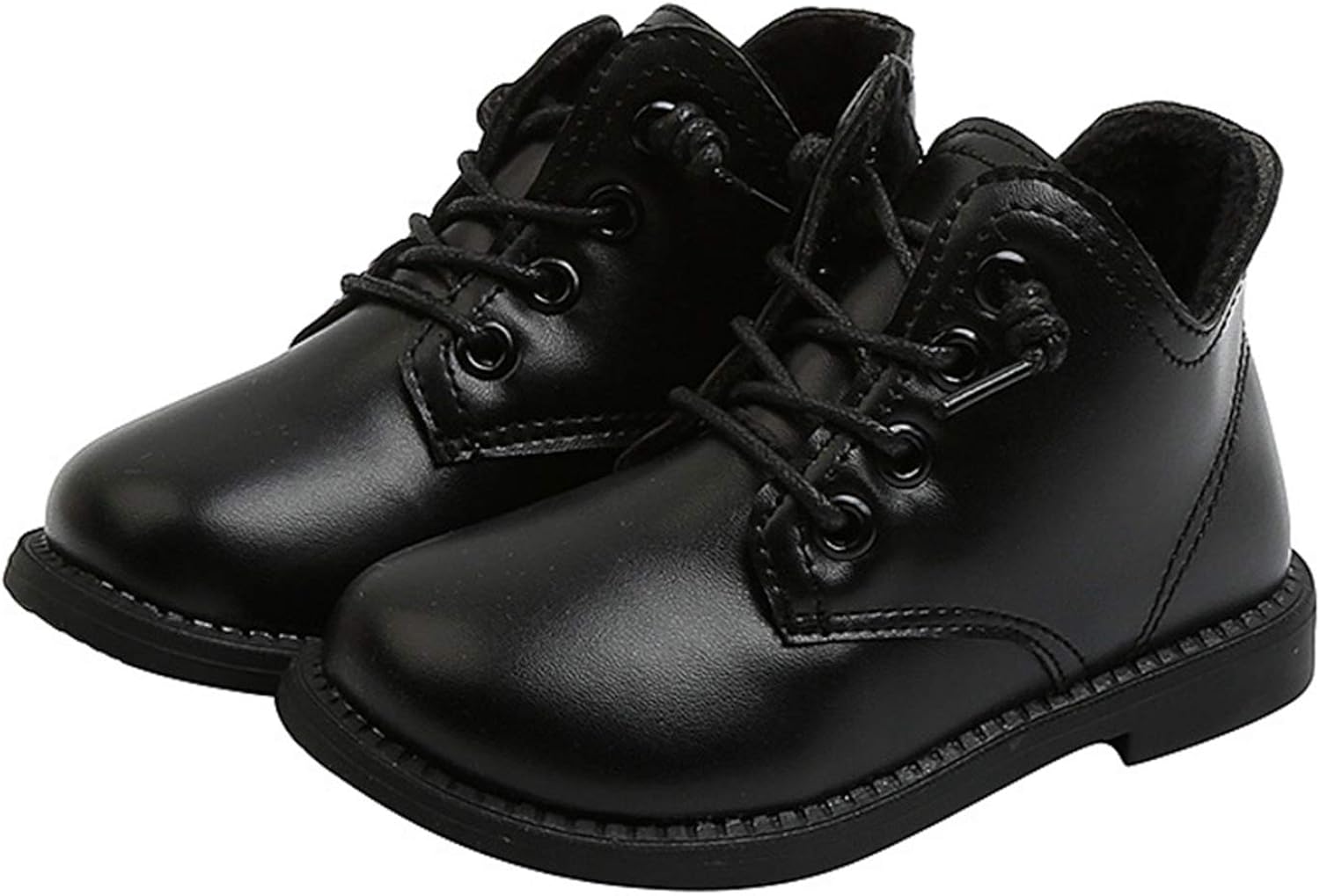 Kids Ankle Boots Winter Boys Girls Waterproof Casual Solid Color Lace