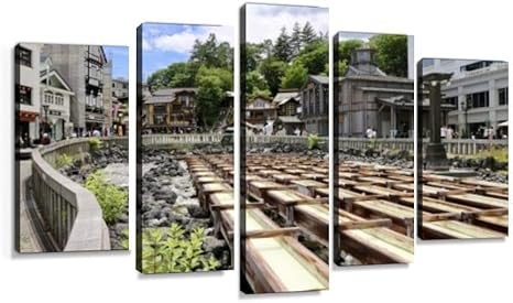 Amazon 湯畑 草津 草津温泉 温泉 初夏 夏 温泉めぐり 三大温泉 湯煙 湯けむり 温泉街 温泉地 旅 旅行 レジャー Gw キャンバスアート アートボード 壁掛け装飾 おしゃれ 部屋飾り インテリアパネル 絵画 ポスター 木枠付きの完成品 アートフレーム ポスター オンライン通販