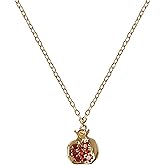 ellifam Pomegranate Pendant Necklace: Red Stone necklace, Dainty Gemstone Charm, Minimalist Women's Jewelry - Perfect One-Layer Gift, Mother Gift, Romantic gift