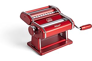 Marcato Atlas+ Fresh Pasta Machine in Anodized Aluminium with 4 Sizes | Lasagne, Fettuccine, Tagliolini and Spaghetti, Made in Italy, Compatible with Extra Accessories