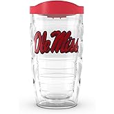 Tervis Made in USA Double Walled Ole Miss University of Mississippi Rebels Insulated Tumbler Cup Keeps Drinks Cold & Hot, 10oz Wavy, Primary Logo