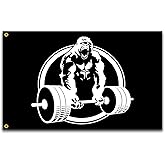 Gorilla Weightlifting Flag 3x5 Ft Motivational Fitness Inspirational Flags for Home Gym Decor College Room Wall Garage Flag Banner Decor