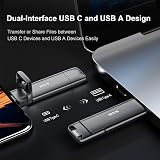 SSK 128GB USB C Dual USB 3.2 Gen2 External SSD 550MB/s 500MB/s view 3