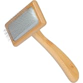Muse&amp;Iris Dog &amp; Cat brush, Pet Slicker Brush with Bamboo Handle for Large Medium &amp; Short Hair Elegant Grooming Comb for Removing Shedding, Tangles and Dirt