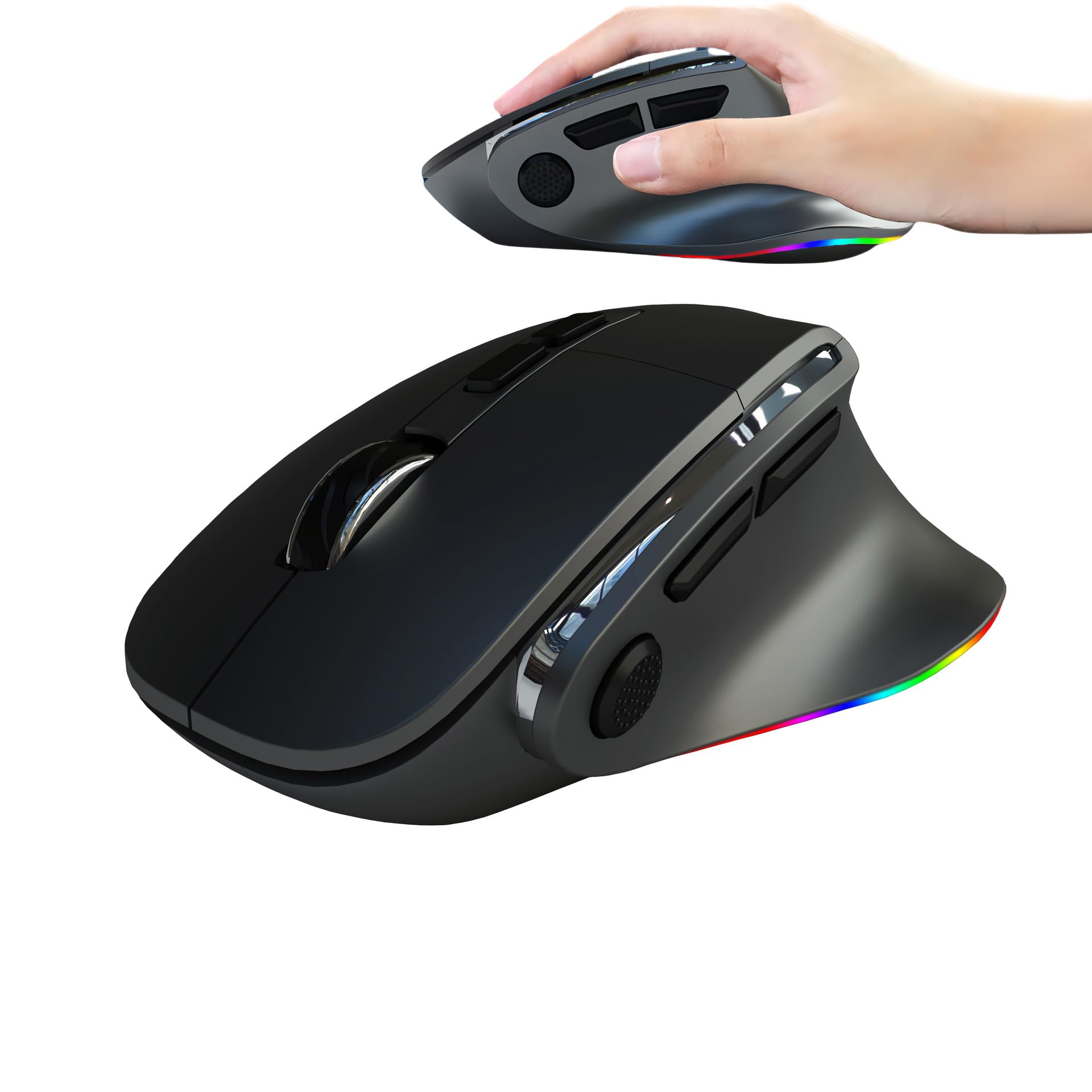 Photo 1 of Ergonomic Mouse Large Middle Hands Dual Mode(Bluetooth+USB)Rechargeable Vertical Carpal Tunnel Bluetooth Wireless Mouse for PC/Laptop/Computer/Desktop/Tablet/ipad/Macbook Air/Pro Office Work Gift