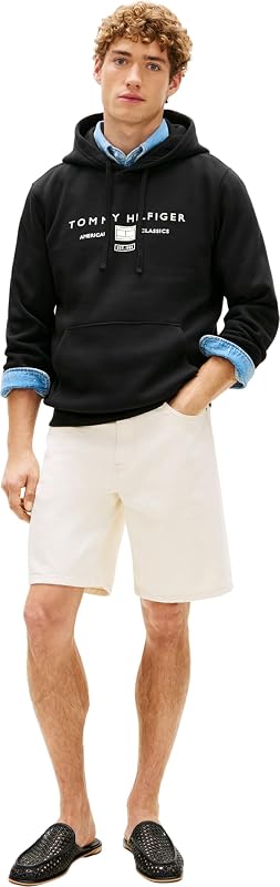 Herren Hoodie Brand Love mit Bauchtasche, Schwarz (Black), L — Foto 5 von 6