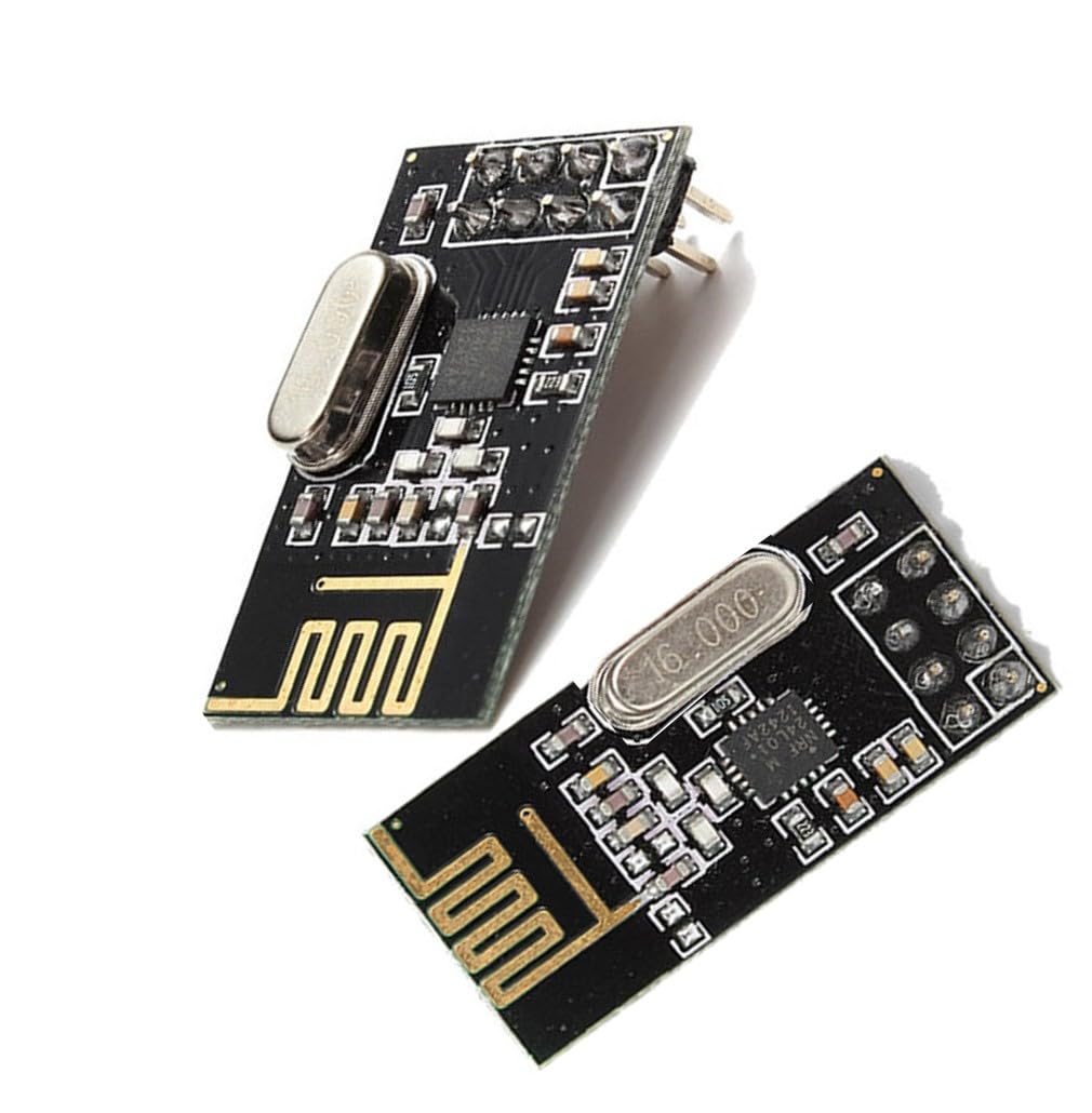 TECNOULAB 2pcs NRF24L01 2.4GHz wireless transceiver modules.