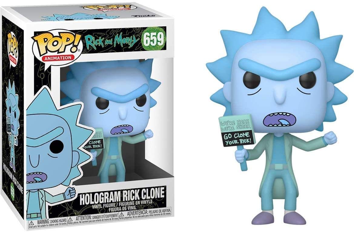 Funko Pop!. Animation: Rick Sanchez & Morty - Hologram Rick Sanchez Clone Collectible Figure - Collectable Vinyl Figure - Gift Idea - Official Merchandise - Toys for Kids & Adults - TV Fans
