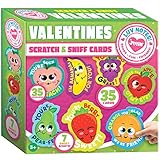 Joyin 35 Pieces Valentines Day Gifts Cards, Valentine's Greeting Cards for Kids with Scratch and Sniff Cards Valentine Classroom Exchange Cards Party Favor - 7 Different Fruit Scents, Envelope Included