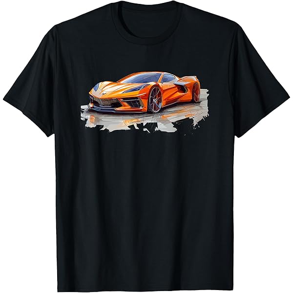 Amazon.com: C8 Yellow Racecar Supercar Graphic on Front and
