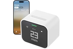 Qingping Air Monitor Lite, Apple HomeKit Compatible Wi-Fi Air Quality Sensor Detects CO2, PM2.5, PM10, Temperature and Humidi