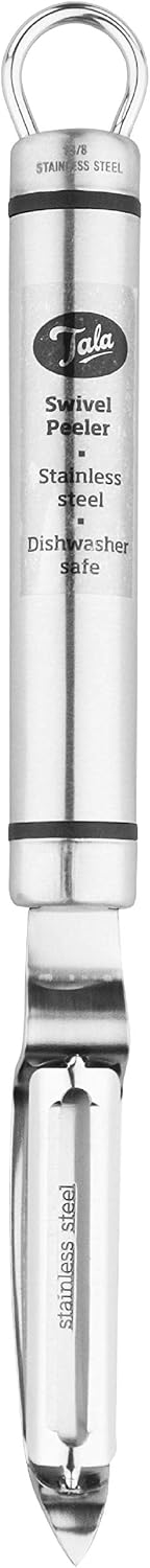 Tala Stainless Steel Swivel Peeler, Ideal for Peeling Different Shaped Surface Areas of Fruits and Vegetables