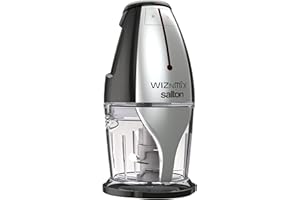 Salton WizNMix All-in-One Food Processor, Chopper & Blender, 750 ml Capacity, Black