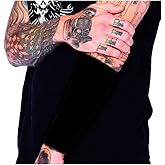 Tat2X Ink Armor Premium Forearm 9" Tattoo Cover Up Sleeve, Arm Sleeve - No Slip Grip - U.S. Made - Black - XSS (one sleeve)