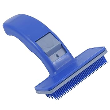 Dog Cat Grooming Automatic Pet Trimmer Comb (Blue, Medium)