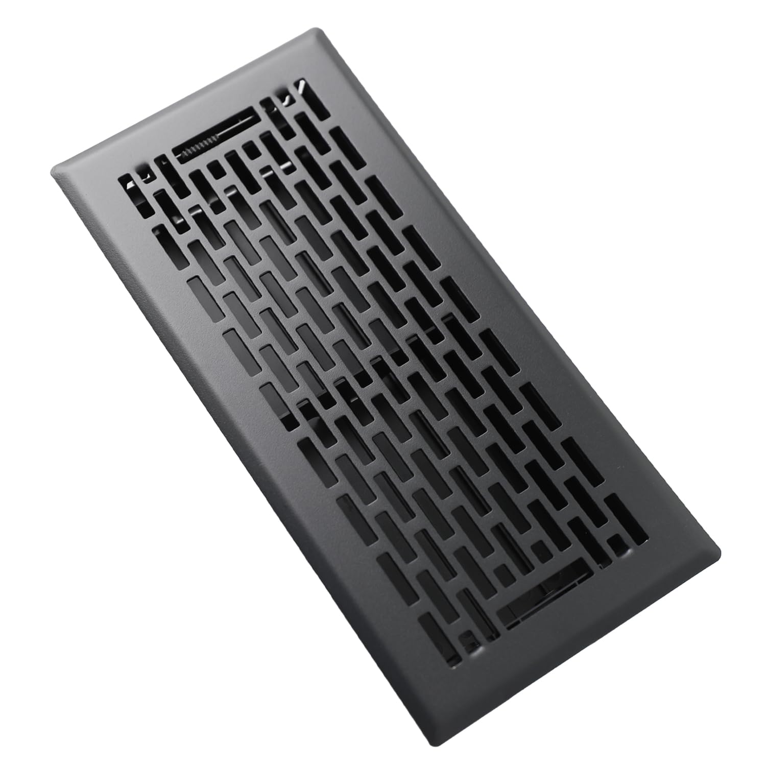 Photo 1 of SANYCASA Floor Register 4x10 Inches - Heavy Duty Walkable Steel Floor Vents - Ease Adjust Air Flow Direction Floor Registers - Matte Black Floor Vent Covers - Boston Design Air Vents for Home
