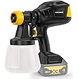 Cordless Paint Sprayer Compatible with Dewalt 20V MAX Battery, Handheld HVLP Paint Sprayer with 1200ML Container, Electric Paint Sprayer for Painting Ceiling, Fence, Cabinets, Walls (No Battery)
