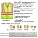 XSHIELD XS0100,High Visibility Safety Vest with Silver Stripe,ANSI/ISEA 107-2015 Type R Class2 Not FR (XL, Yellow)
