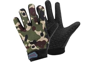 Jumping Starlight children's outdoor gloves, non-slip breathable rock climbing fishing gloves, camo