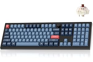 Keychron V6 Max Wireless Custom Mechanical Keyboard, 2.4 GHz Bluetooth QMK Full-Size Layout RGB with Hot-swappable Gateron Brown Switch Compatible with Mac Windows Linux