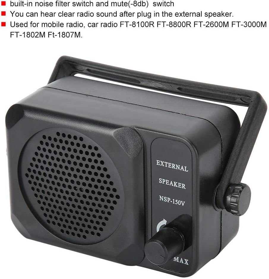 Bewinner1 3.5mm Mono Jack Mini External Speaker for CB Radio Mobile Radio Car Radio FT-8100R FT-8800R FT-2600M FT-3000M FT-1802M Ft-1807M: Electronics