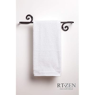 Buy Decorative Wrought Iron Towel Holder Towel Bar Rack For Kitchen Bathroom Wall Mount Dish Towel Rod Hanger Handmade By Rtzen Decor Rot Metal Easy Installation Online In Turkey B0763mrfzk