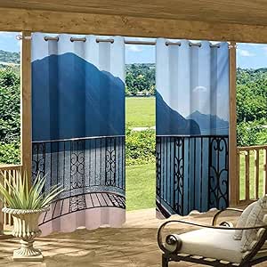 Anmaseven - Cortina moderna para patio y jardín, diseño italiano