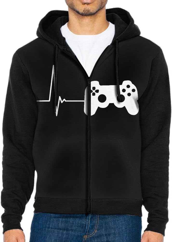 Men's Gamer Heartbeat Hoodies Hooded Sweatshirt