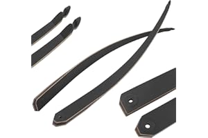 Black Hunter Original Longbow Limbs Replacement Archery Longbow Limb with Bamboo Core for Left Hand Bow Riser Shooting Bow Li