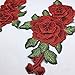 C-Pioneer 2pc DIY Water-soluble Rose Flower Embroidery Applique Patches Collar Flowers Sew on Clothing Accessories