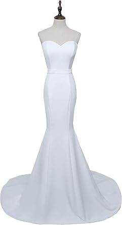 simple white floor length dress