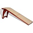 PetSafe CozyUp Wooden Bed Ramp for Cats & Dogs, Furniture-Grade with High-Traction Carpet Surface, Cherry