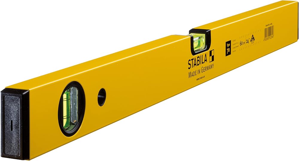 Stabila Type 70 Spirit Level 60 cm Aluminium Profile 0.5 mm/m