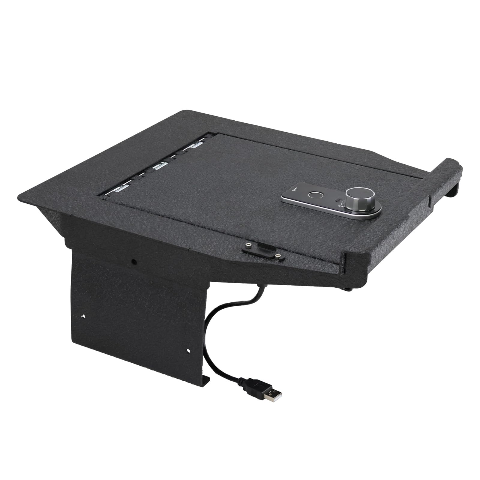 Photo 1 of Center Console Safe Vault - KEREN Console Gun Safe Box Compatible with Ford F-150 2021-2024 (Not for 2025) and Ford F-150 Lightning 2021-2024, Fingerprint Lock with Key
