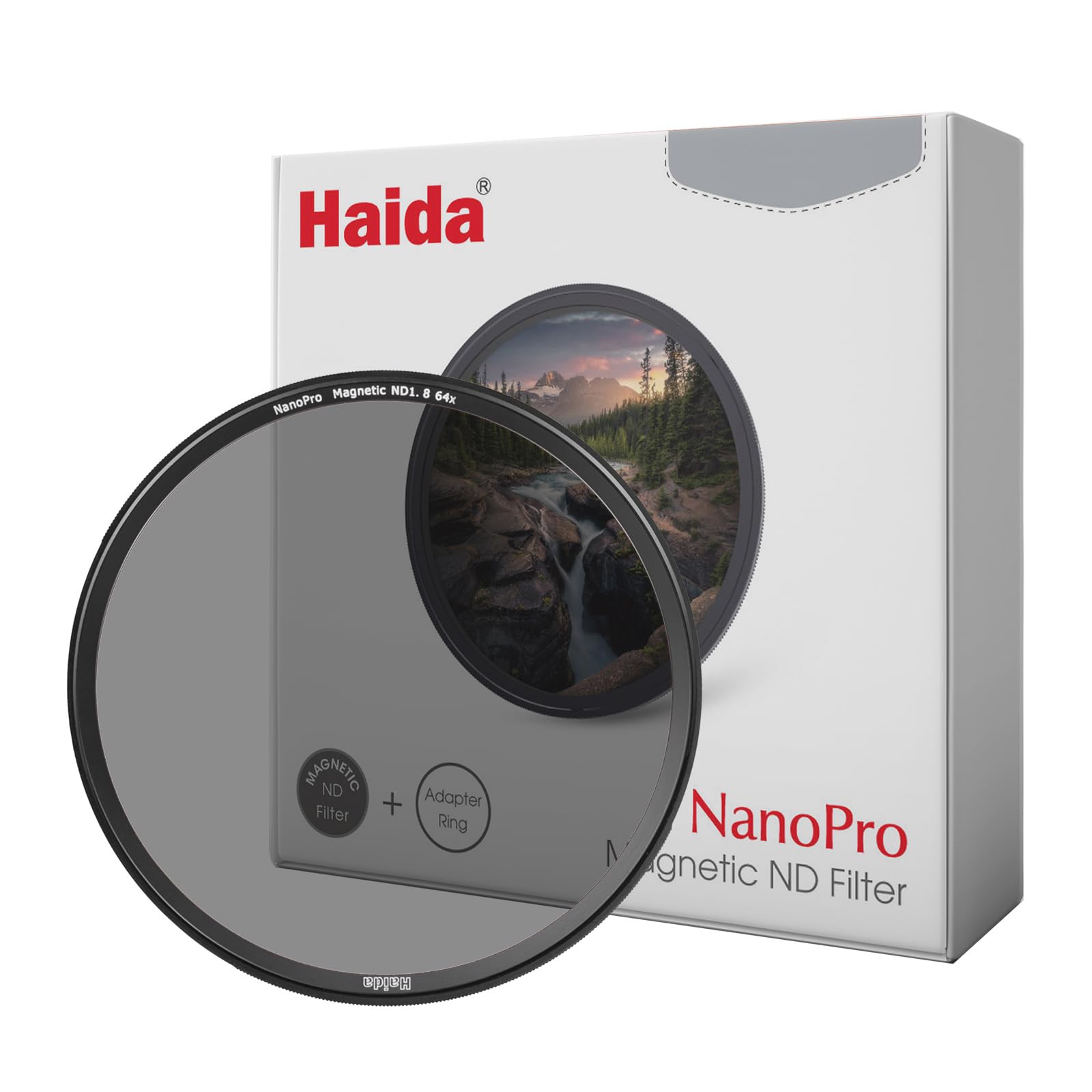 Haida 82mm Magnetic ND64 Filter with Adapter Ring Magnetic Neutral Density Filter — image 1
