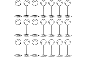 NERIUS Table Number Holders, Simple Table Sign Stand Place Card Holder, Delicate Table Name Card Holder, Reusable Table Picture Memo Note Holder for Wedding Birthday Party Restaurant (24pcs, Black)
