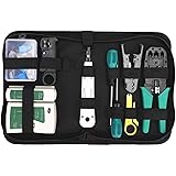 Gaobige Network Cable Repair Maintenance Tool Kit Set 11 in 1 Portable Phone Cable Crimper 8p8c 4p4c 6p6c Connectors rj45 rj1