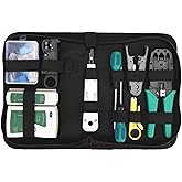 Gaobige Network Tool Kit for Cat5 Cat5e Cat6, 11 in 1 Portable Ethernet Cable Crimper Kit with a Ethernet Crimping Tool, 8p8c
