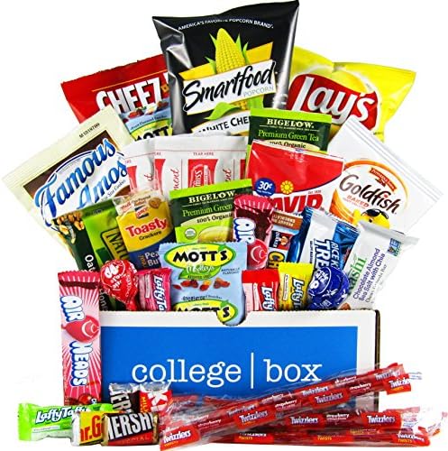 CollegeBox - Study Boost Care Package - Chips, Cookies, Candy Assortment Bundle Gift Pack and Variety Box (35 Count)