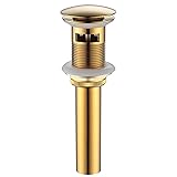 Vanity Vessel Sink Drain, Angle Simple Brass Pop Up