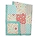 The Peanut Shell Gia Floral Coral/Aqua 4-in-1 Baby Girl Bedding Set
