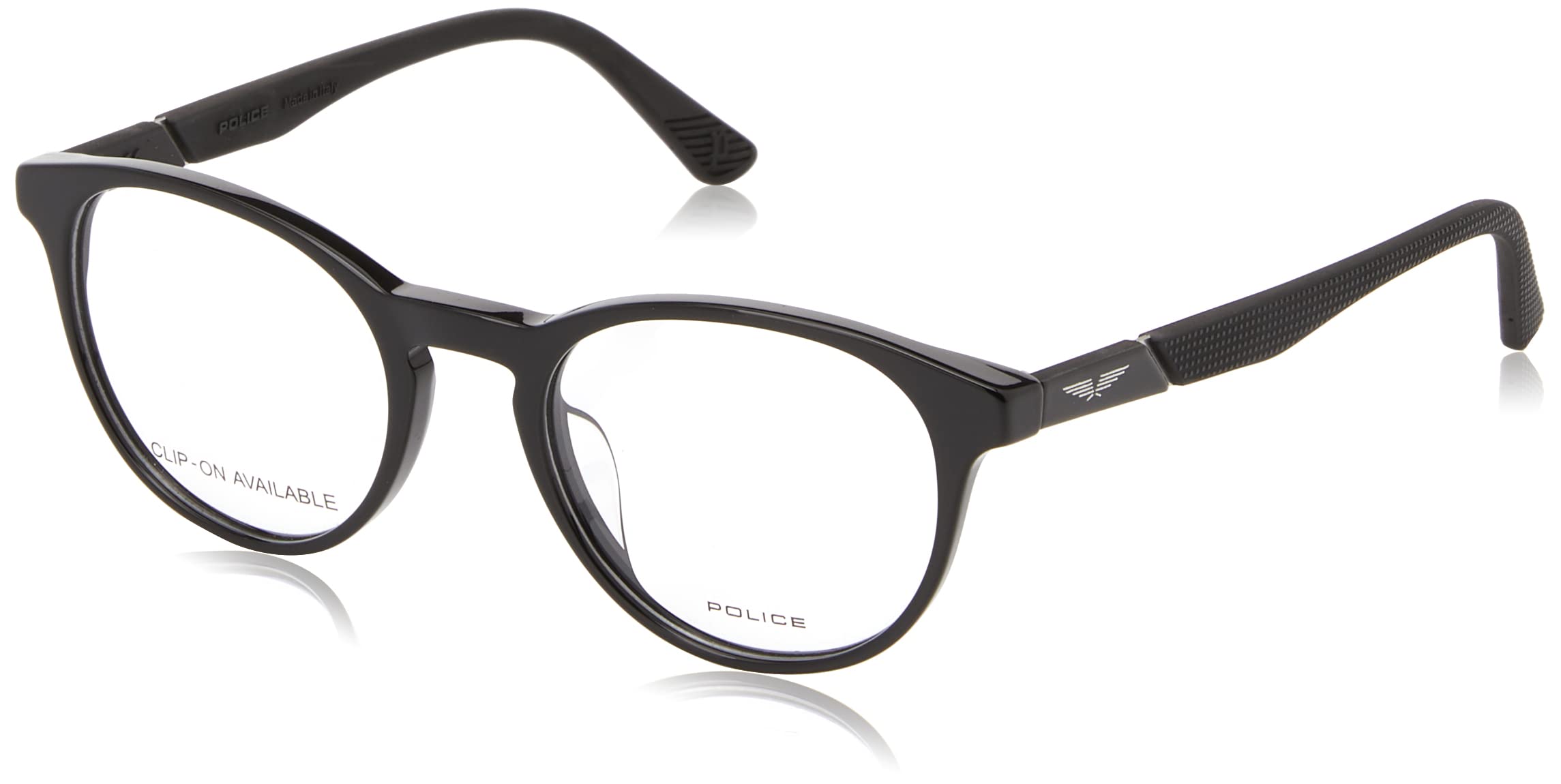 Police VPLE35 Glasses, Shiny Black, 50 for Men