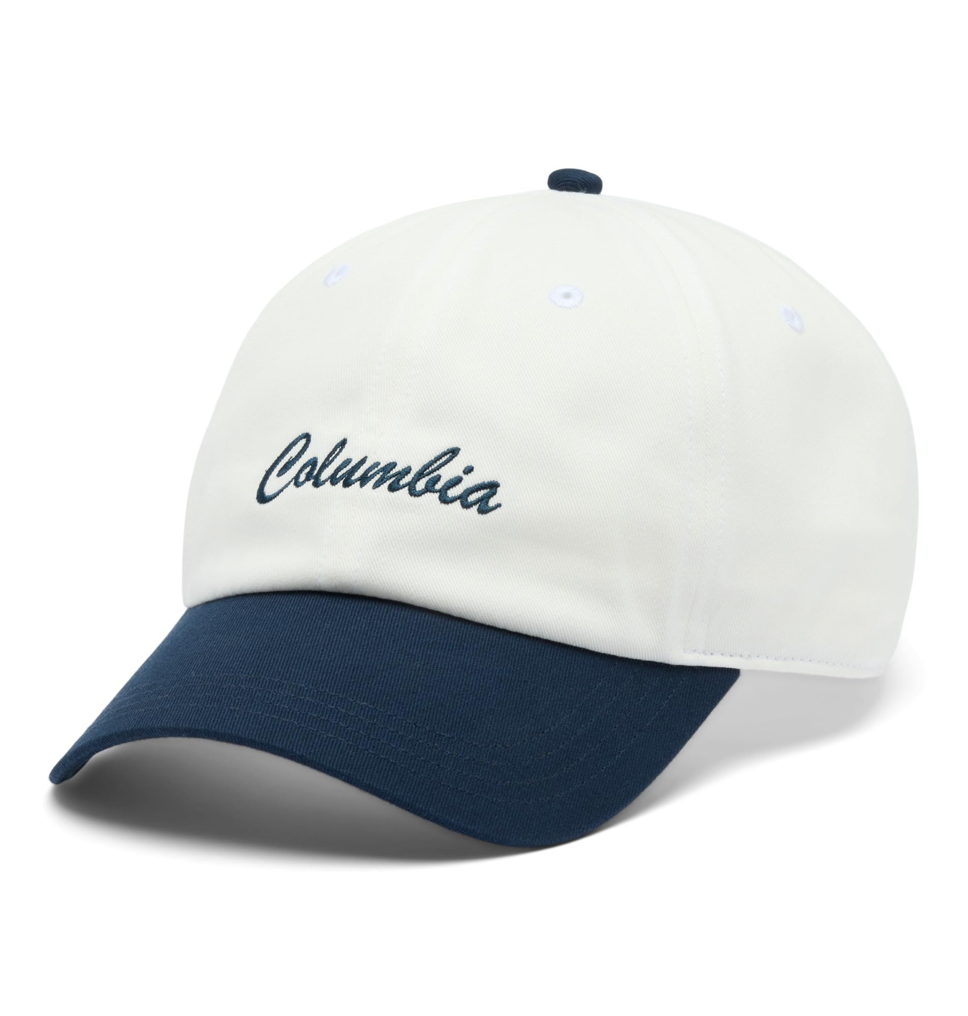 Columbia Unisex Provisions Ball Cap, Sea Salt/Coll Navy/Columbia Script, One Size Image