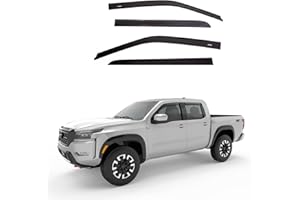 Auto Ventshade [AVS] In-Channel Ventvisor / Rain Guards | Fits 2016 - 2024 Nissan Titan XD, 2017 - 2024 Nissan Titan Crew Cab- Smoke, 4 pcs. | 194977
