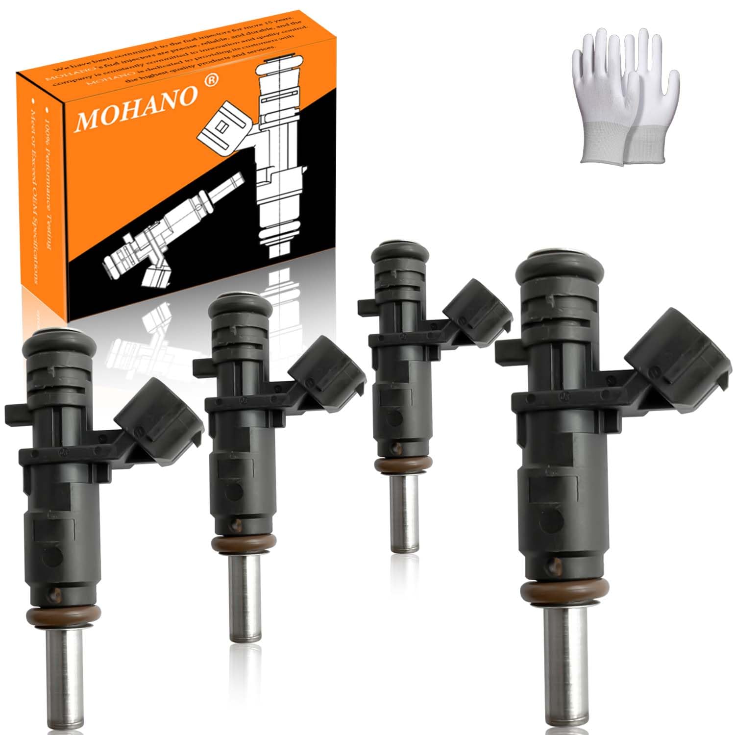 Photo 1 of Engine Fuel Injector Kits FJ1111 Fit for Mini Cooper Countryman Clubman Cabrio Coup Roadster Paceman R55 R56 R57 R58 R59 R60 R61 Set of 4 Fuel Injectors Replace OE # 7528176, 13537528176