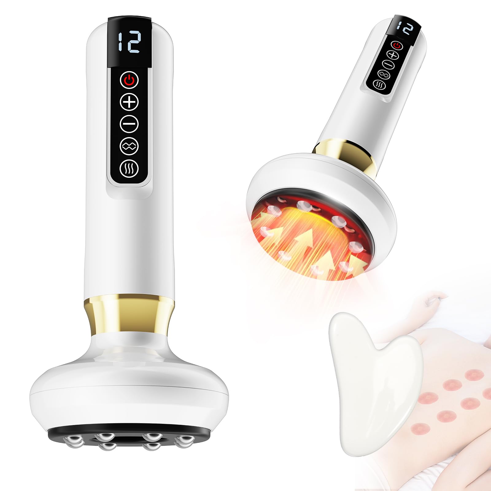 Photo 1 of Electric Handheld Cellulite Massager with 12 Suction Modes, Cellulite Remover Tool for Legs, Belly, Thighs, Arms, Butt- Birthday, Christmas, Mothers Day, Valentines Day Gifts for Women (Pearl White)